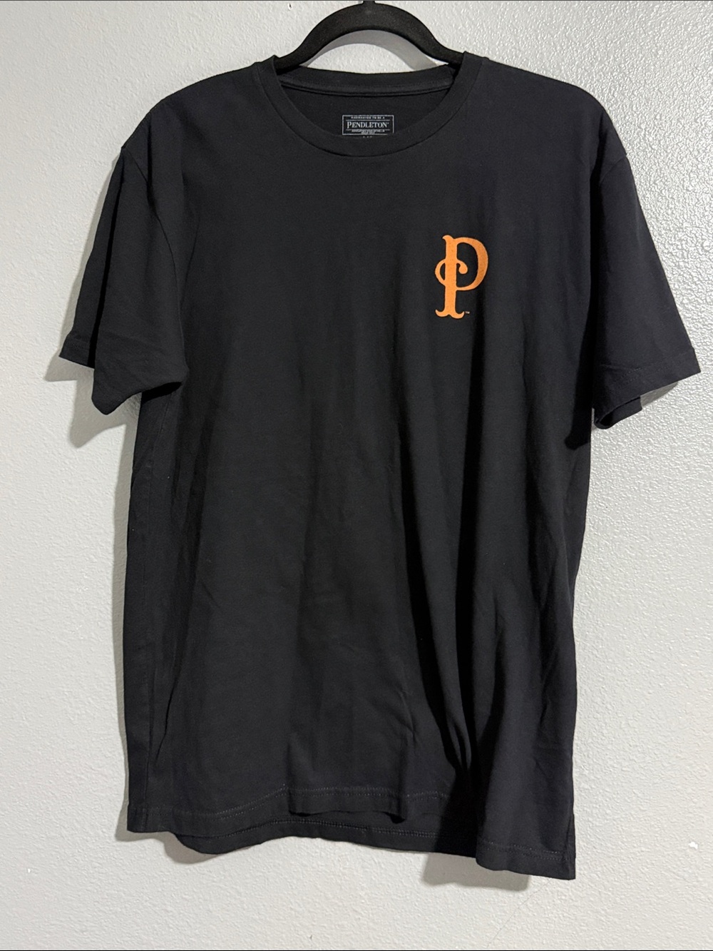 Pendleton Black Short-Sleeve Tee with Multicolor Geometric Back Print